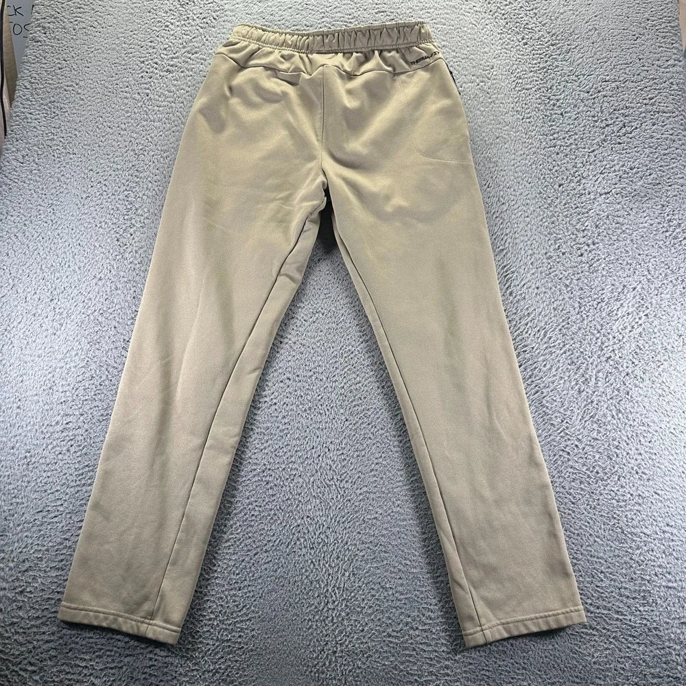 Nike Therma-Fit Sweatpants Mens M Beige Straight Performance Sports Activewear - Picture 4 of 9